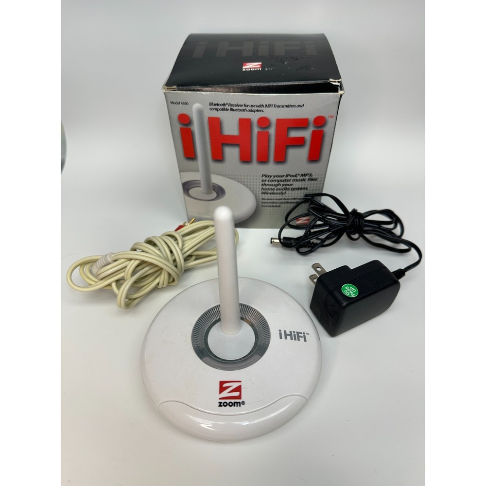 Zoom iHiFi 4360 Bluetooth Audio Receiver 4360-00-00F for Stereo Speakers White